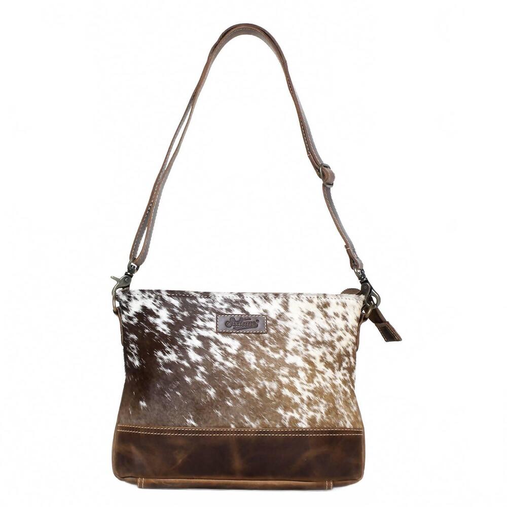 NEW SIXTEASE BAGS women's jersey shoulder bag in brown